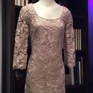 WHBM Like New Cream Lace Dress 2